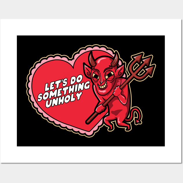 Devil Valentine Wall Art by NinthStreetShirts